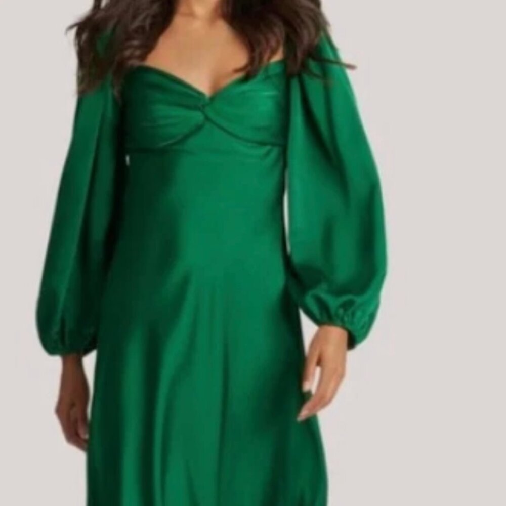 NWT Sachin + Babi Melody Empire Midi Dress in Emerald Green 2 MSRP 798